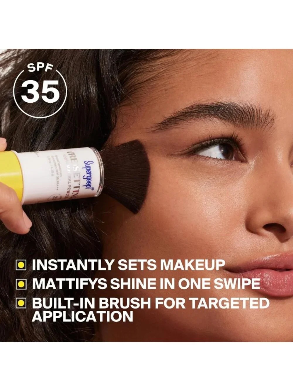 Matte Finish Face Powder SPF 35 - Broad Spectrum Mineral Sunscreen, Shine